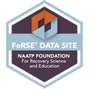 The FoRSE Data Site logo from NAATP, a member of NAATP Dilworth Center in Charlotte, NC, showcases commitment to data-driven addiction outpatient rehab outcomes.